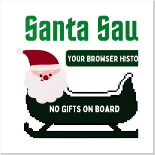 Santa saw your browser history nerd gift Posters and Art